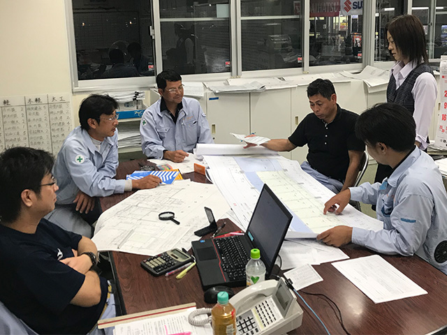 金属内装工事・システム内装工事・ガラス工事・住設機器施工